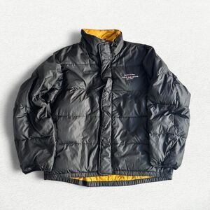 Vintage Polo Jeans by Ralph Lauren Feather Down Puffer Jacket in Black and Yello